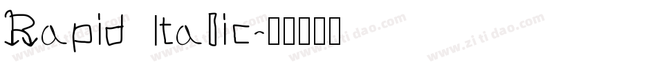 Rapid Italic字体转换